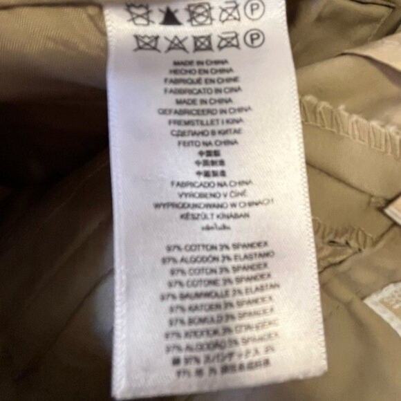 NEW Michael Kors | Tan Khaki Pants Gold Chain Detail Size 6 - Picture 6 of 8